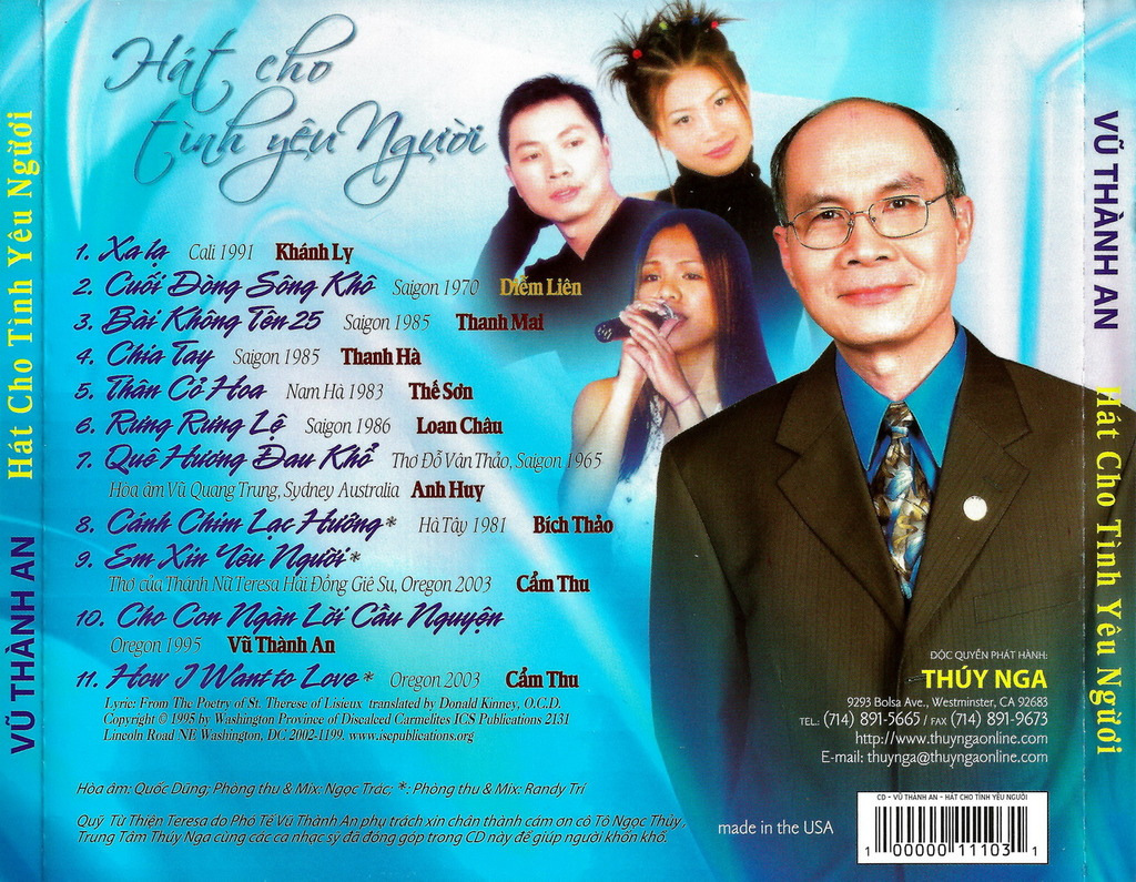 Thúy Nga CD - Hát Cho Tình Yêu Người