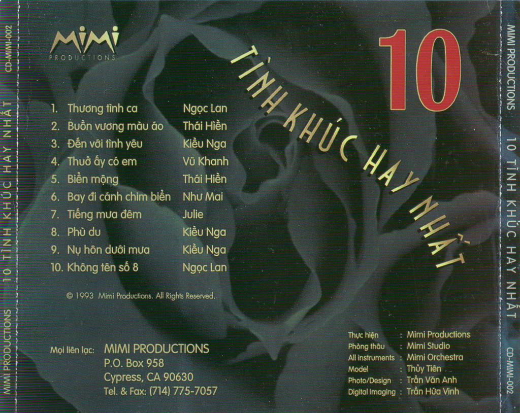 MiMi CD002  - 10 Tình Khúc Hay Nhất