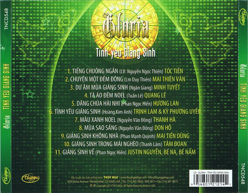 Thúy Nga CD548 - Gloria - Tình Yêu Giáng Sinh