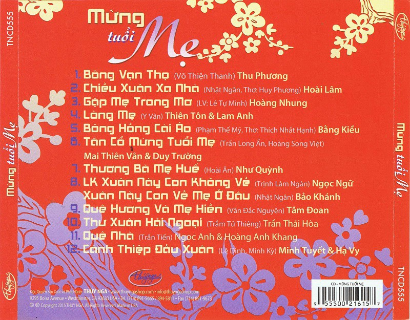 Thúy Nga CD555 - Mừng Tuổi Mẹ