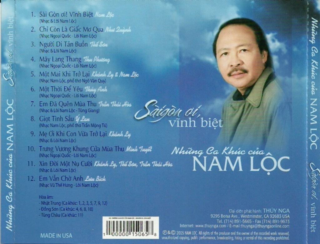 Thúy Nga CD - Tình Ca Nam Lộc