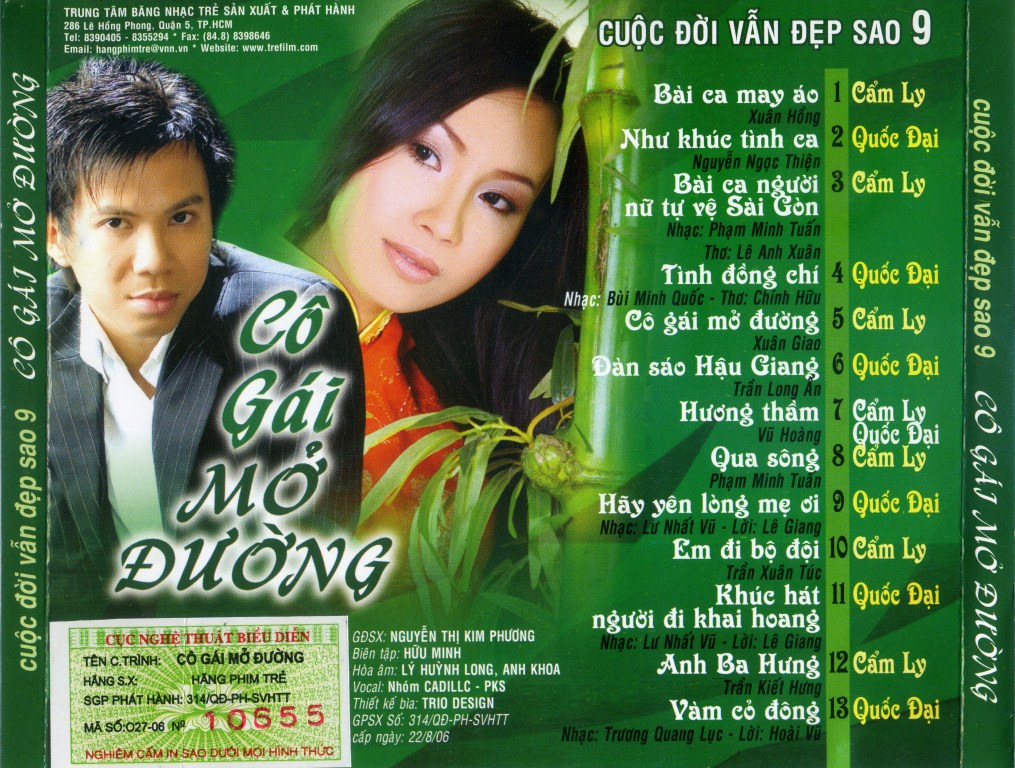 Băng Nhạc Trẻ CD - Cẩm Ly, Quốc Đại - Cuộc Đời Vẫn Đẹp Sao 9 - Cô Gái Mở Đường