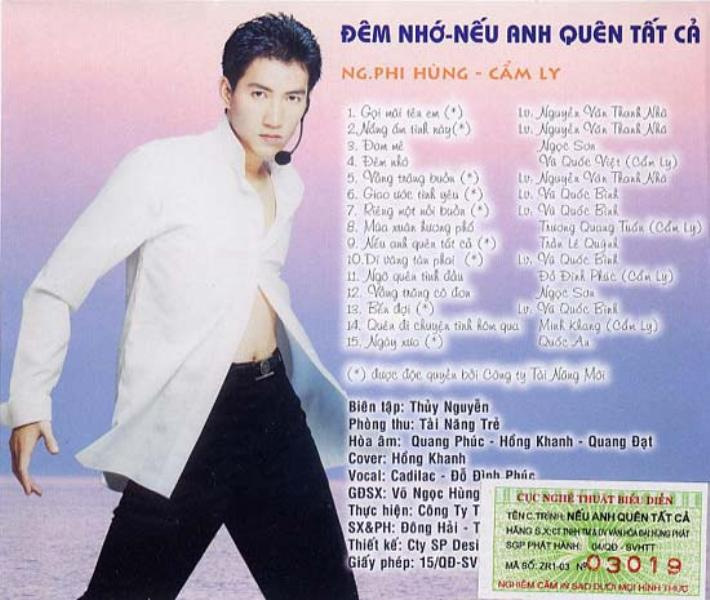 Tài Năng Mới CD - Cẩm Ly & Nguyễn Phi Hùng - Đêm Nhớ, Nếu Anh Quên Tất Cả
