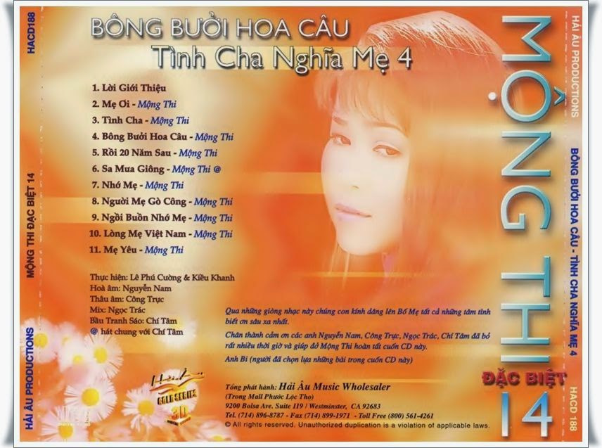 Hải Âu CD188 - Bông Buổi Hoa Cau
