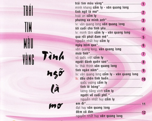 Hãng Phim Trẻ CD - Cẩm Ly & Vân Quang Long - Trái Tim Màu Vàng, Tình Ngỡ Là Mơ