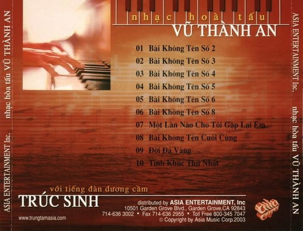 Asia CD - Hòa Tấu Piano Vũ Thành An