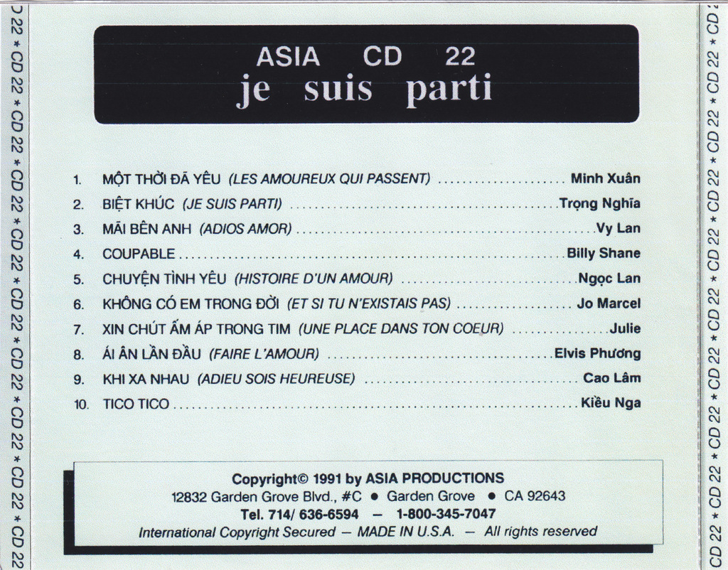 Asia CD022 - Jesuis Party