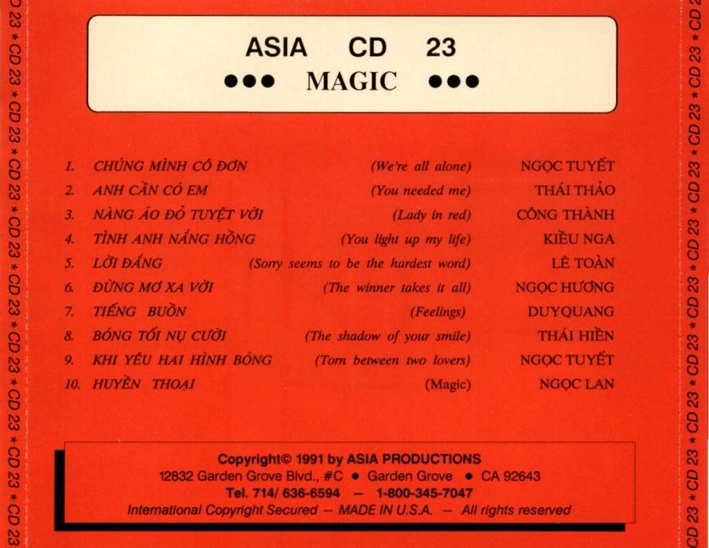 Asia CD023 - Magic