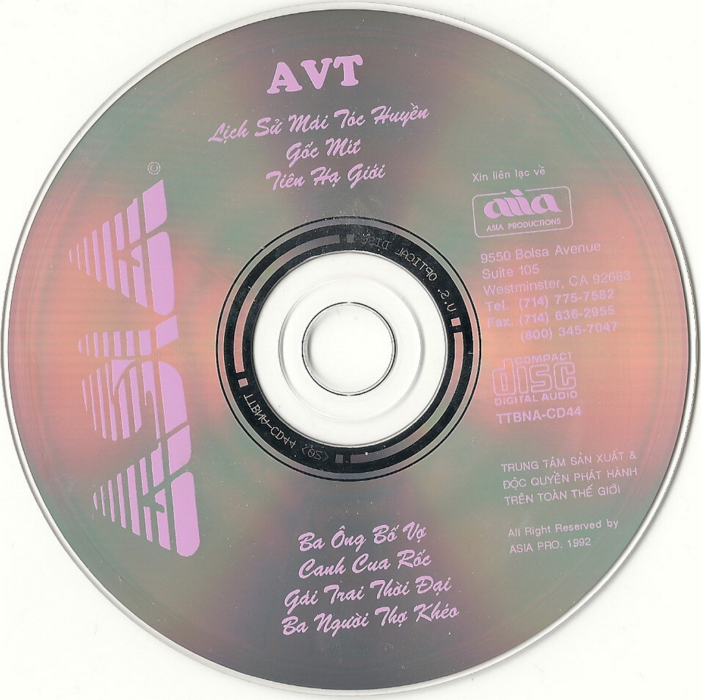 Asia CD044 - Ban Nhạc AVT Hải Ngoại