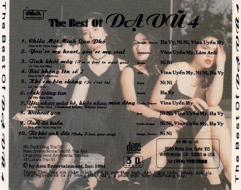 Asia CD066 - The Best Of Dạ Vũ 4
