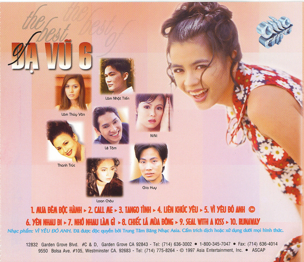 Asia CD097 - The Best of Dạ Vũ 6