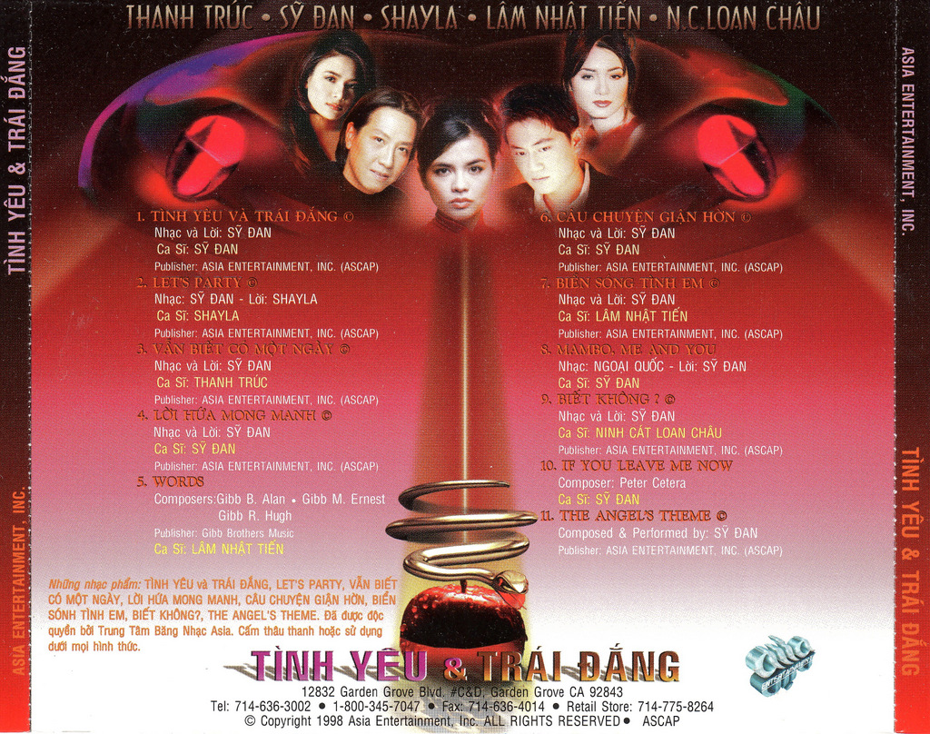 Asia CD116 - Tình Yêu Và Trái Đắng