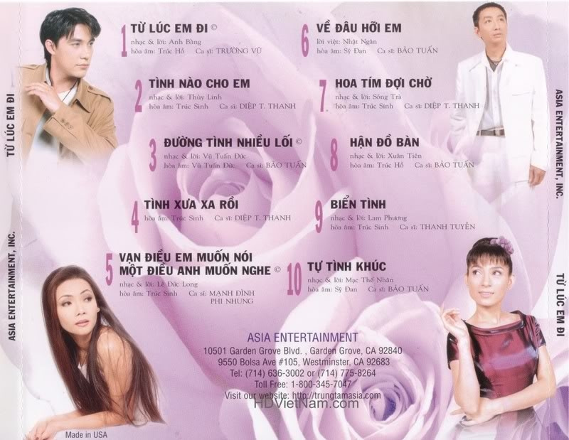 Asia CD133 - Từ Lúc Em Đi