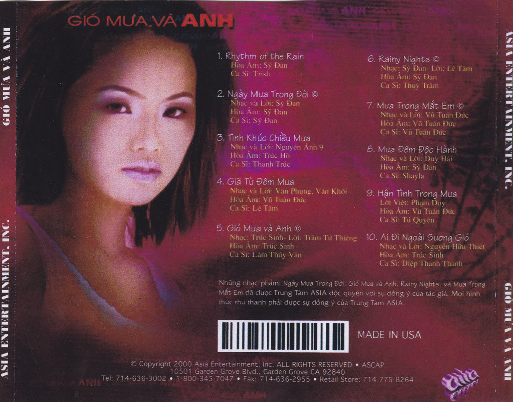 Asia CD136 - Gió Mưa Và Anh