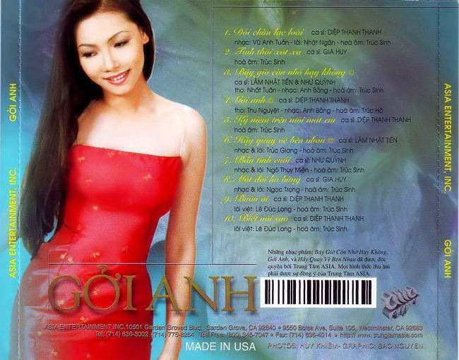 Asia CD140 - Gởi Anh