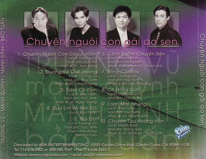 Asia CD163 - Chuyện Người Con Gái Ao Sen