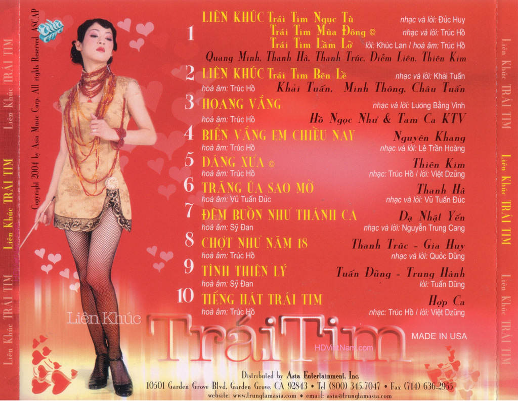 Asia CD204 - Liên Khúc Trái Tim
