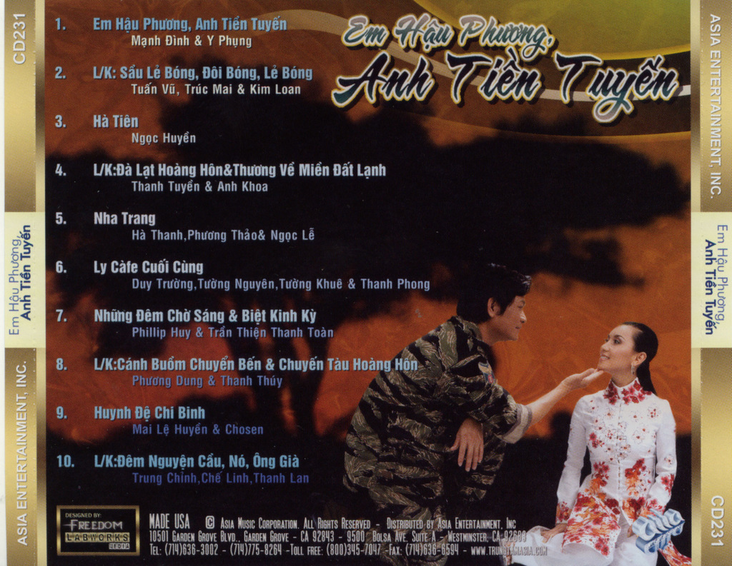 Asia CD231 - Em Hậu Phương, Anh Tiền Tuyến