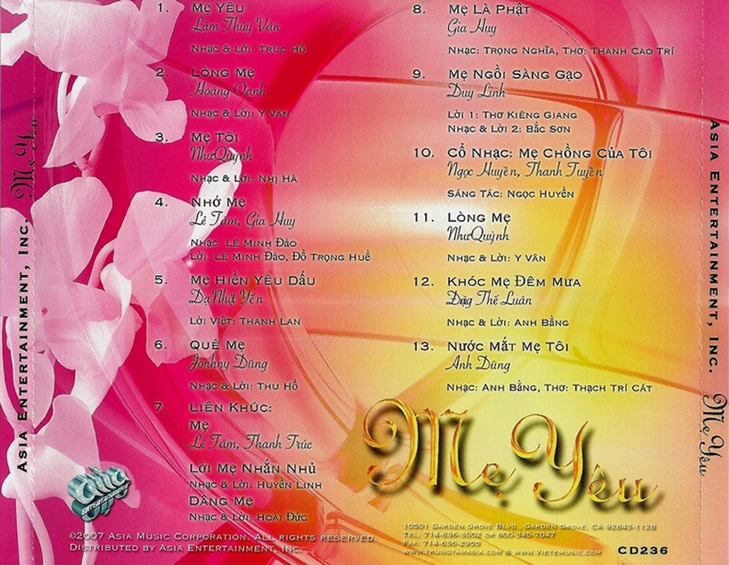 Asia CD236 - Mẹ Yêu