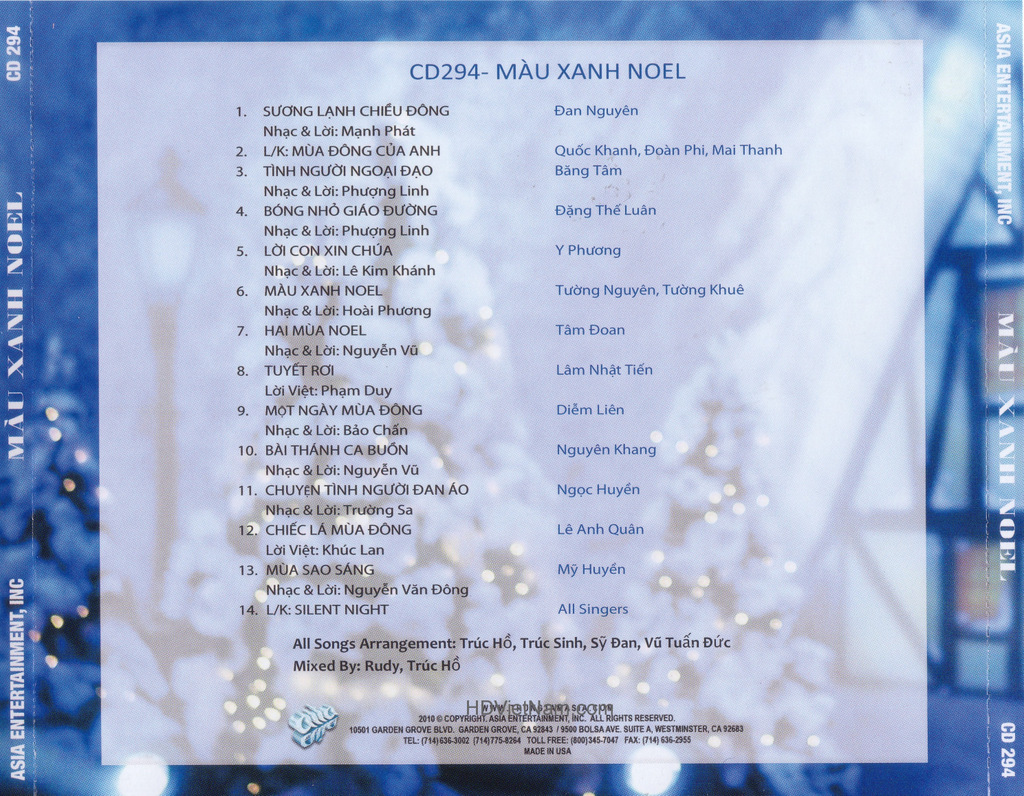 Asia CD294 - Màu Xanh Noel
