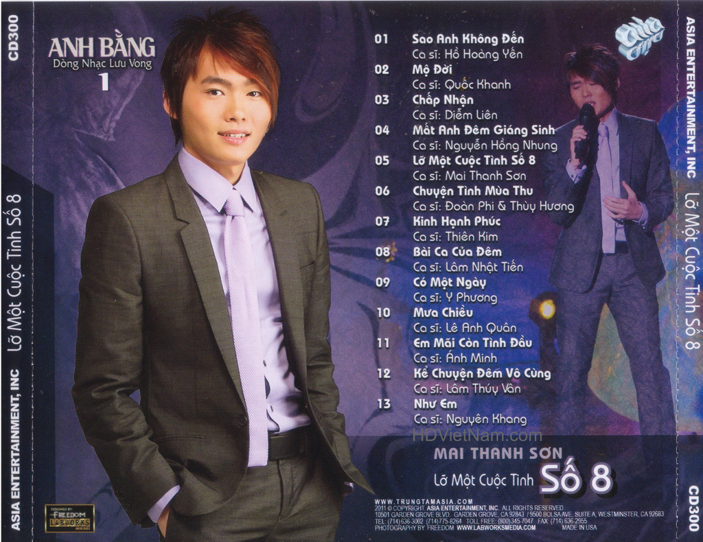 Asia CD300 - Anh Bằng Dòng Nhạc Lưu Vong - Lỡ Một Cuộc Tình Số 8