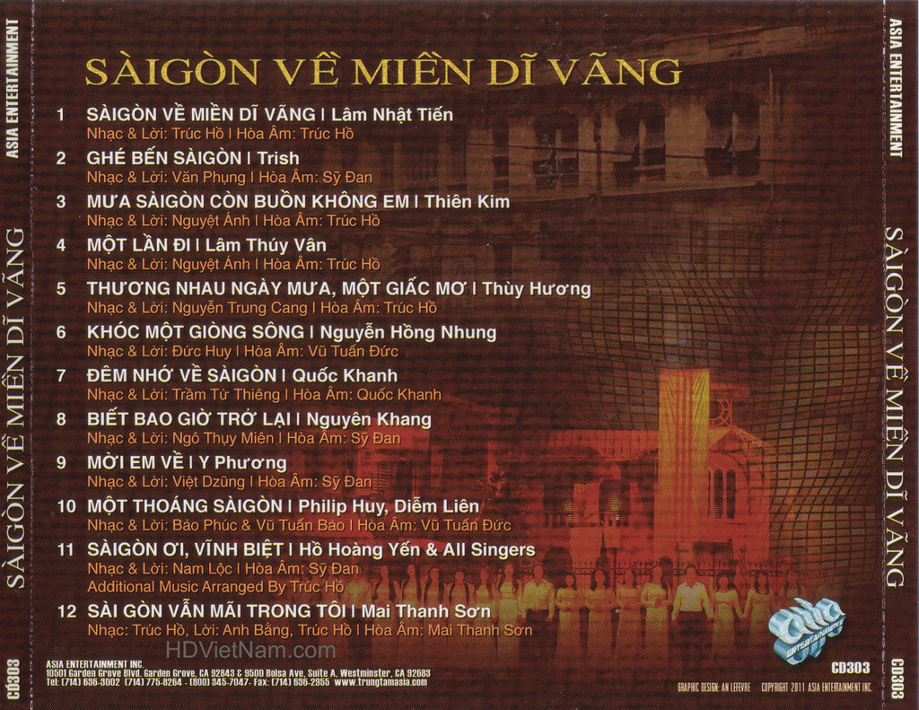 Asia CD303 - Sài Gòn Về Miền Dĩ Vãng