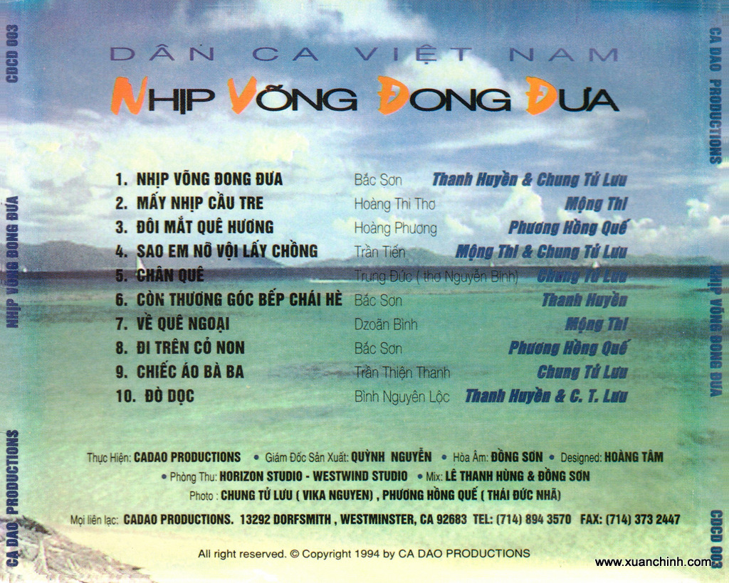 Ca Dao CD003 - Nhịp Võng Đong Đưa