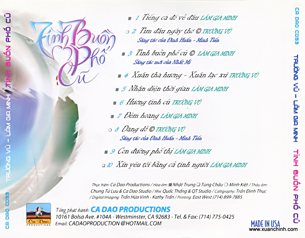 Ca Dao CD053 - Tình Buồn Phố Cũ