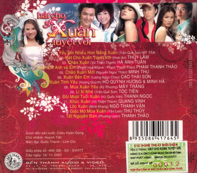 Bến Thành CD - Hát Cho Xuân Tuyệt Vời