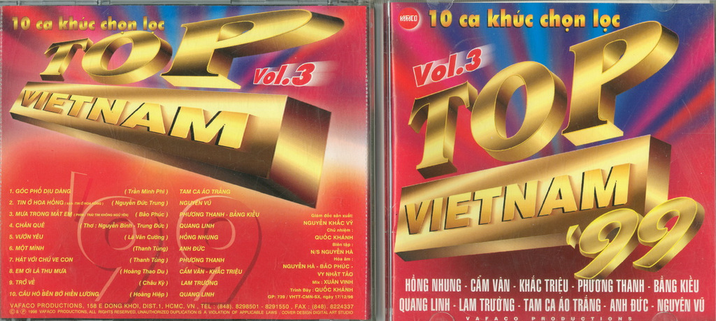 Vafaco CD - 10 Ca Khúc Chọn Lọc Vol.3 - Top Vietnam '99
