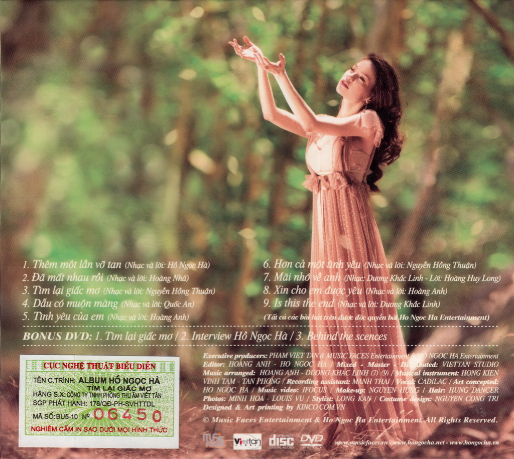 Viết Tân CD - Hồ Ngọc Hà Vol.5 - Tìm Lại Giấc Mơ
