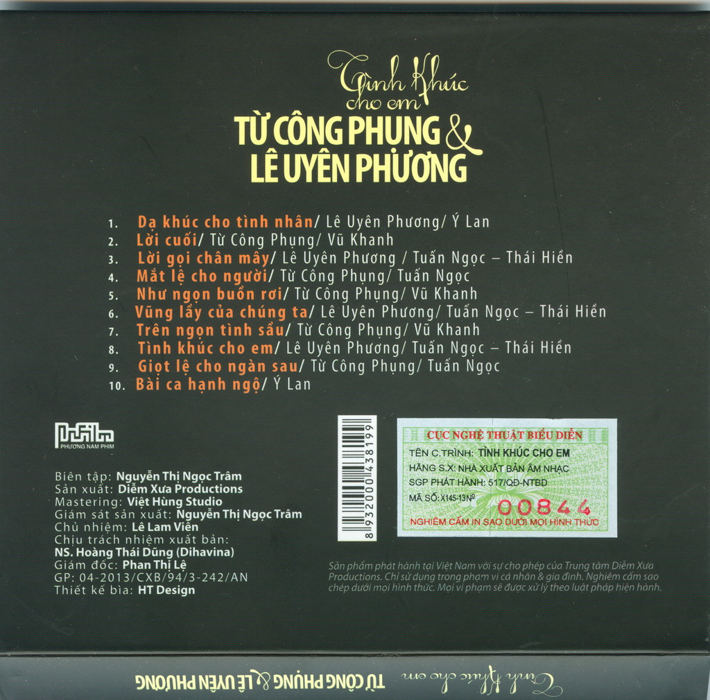 Phương Nam CD - Tình Khúc Cho Em