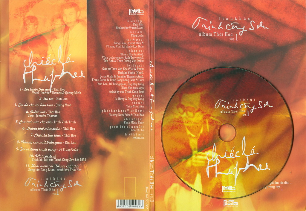 Phương Nam CD - Thái Hòa Vol. 1 - Tình Khúc Trịnh Công Sơn - Chiếc Lá Thu Phai