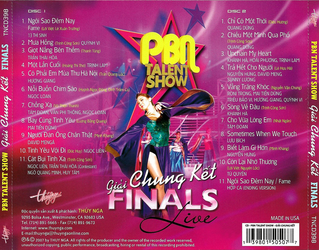 Thúy Nga CD398 - Talent Show - Giải Chung Kết