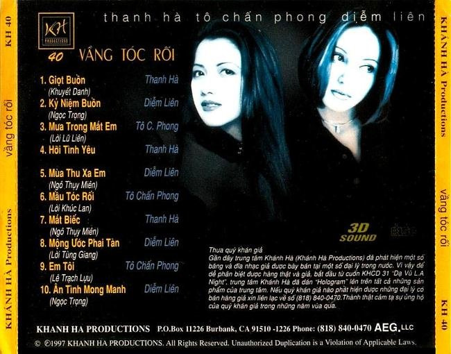 Khánh Hà CD040 - Vầng Tóc Rối