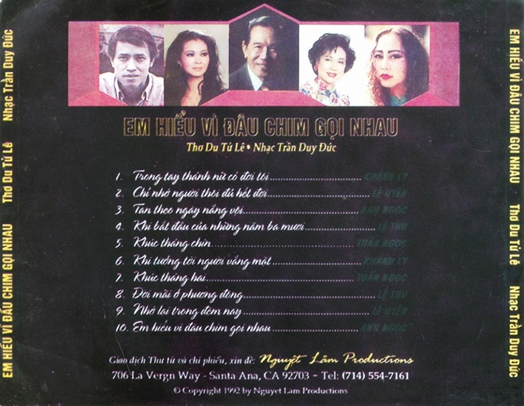 Nguyệt Lãm CD -  Em Hiểu Vì Ðâu Chim Gọi Nhau