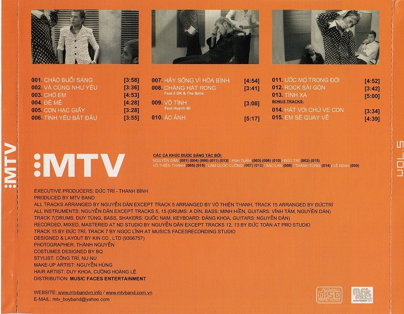Music Faces CD - Thời Gian - MTV Vol. 5