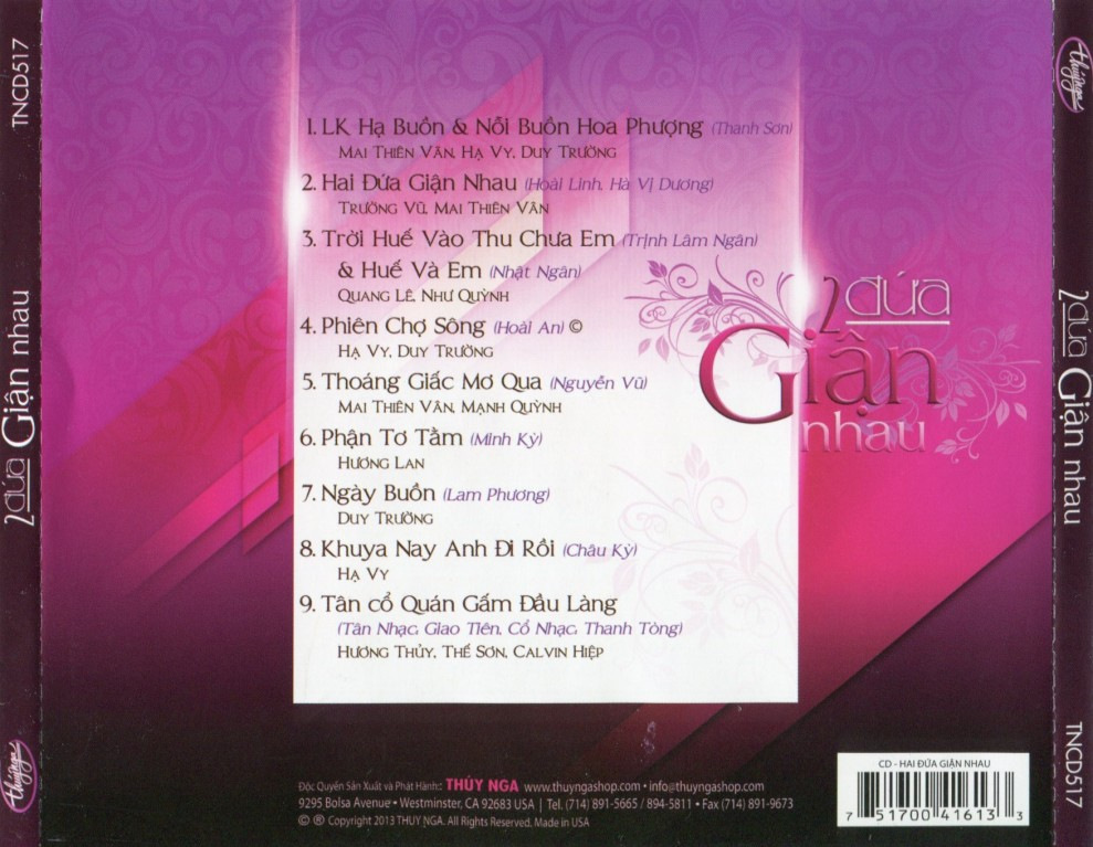 Thúy Nga CD517 - Hai Đứa Giận Nhau