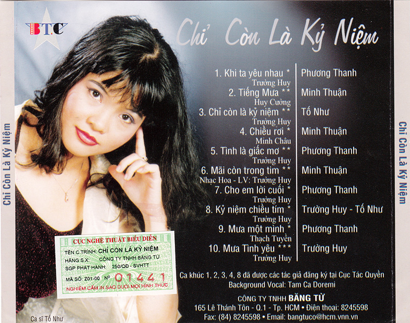 Chỉ Còn Là Kỷ Niệm (Băng Từ CD)
