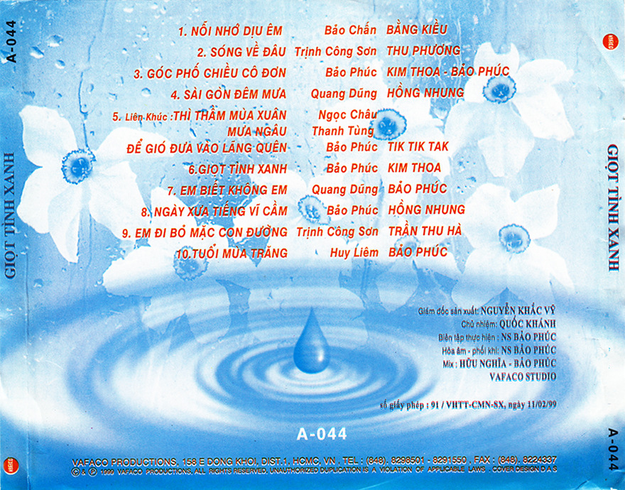 Giọt Tình Xanh (Vafaco CD)