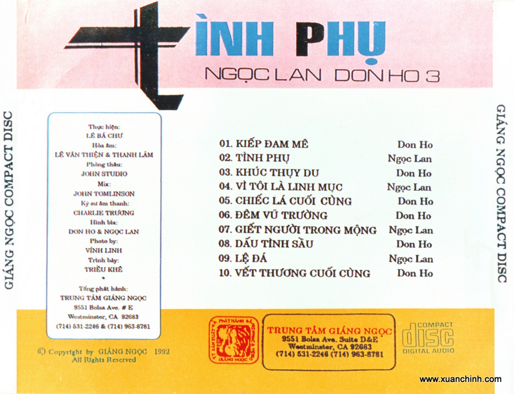 Giáng Ngọc CD - Tình Phụ