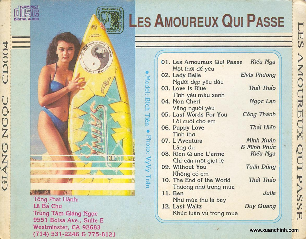 Giáng Ngọc CD004 - Les Amourex Qui Passe