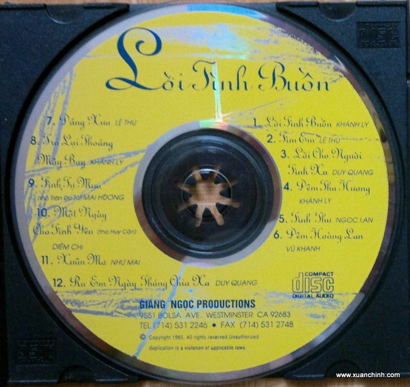 Giáng Ngọc CD - Lời Tình Buồn
