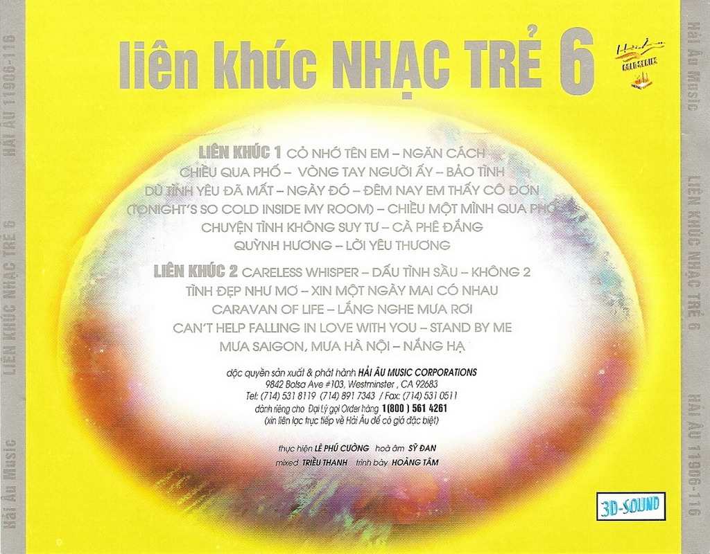 Hải Âu CD116 - Liên Khúc Nhạc Trẻ 6