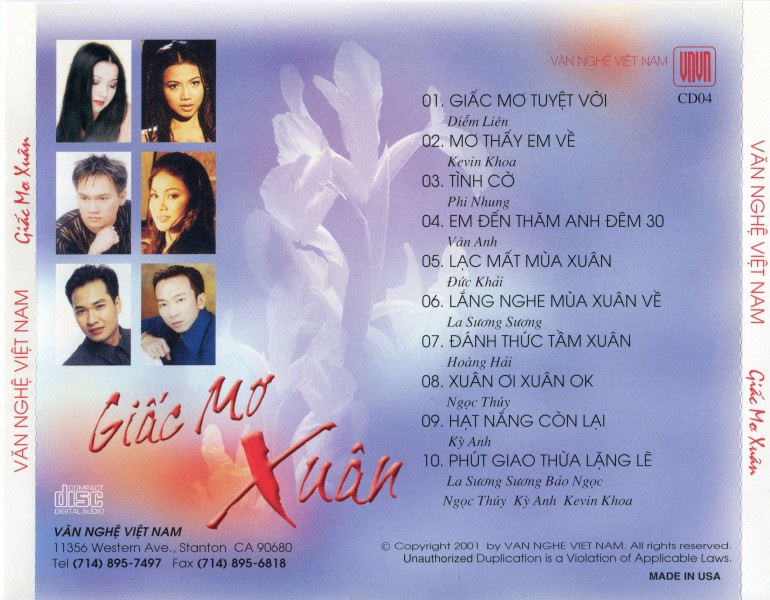Văn Nghệ Việt Nam CD 004 - Giấc Mơ Xuân