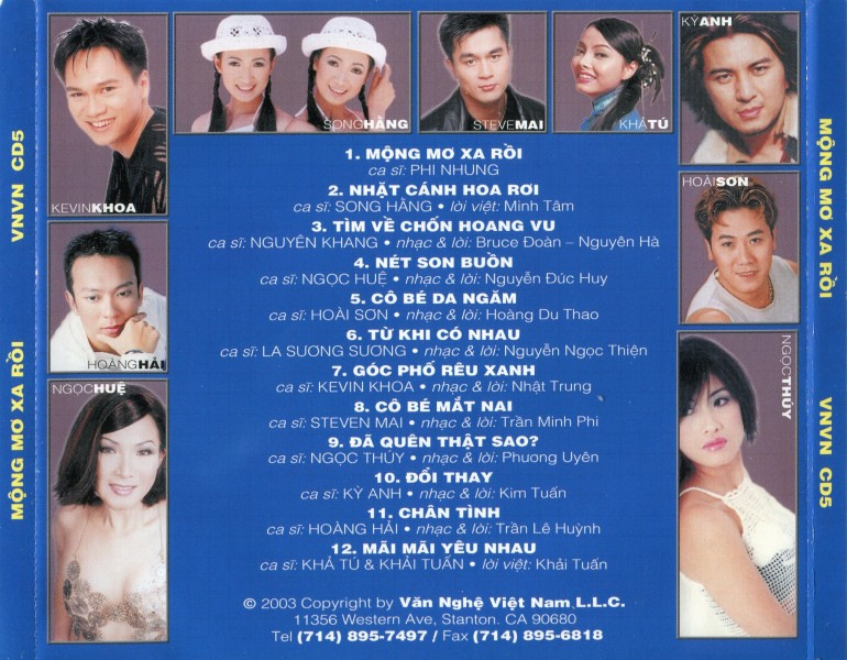 Văn Nghệ Việt Nam CD 005 - Mộng Mơ Xa Rồi