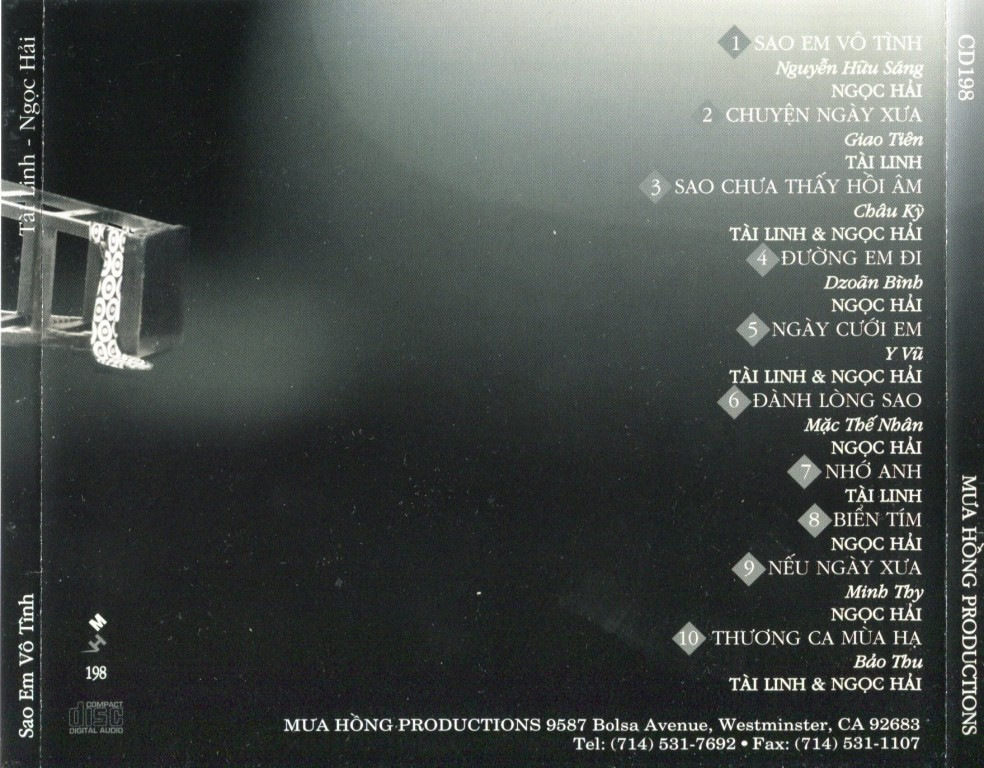 Mưa Hồng CD 198 - Sao Em Vô Tình