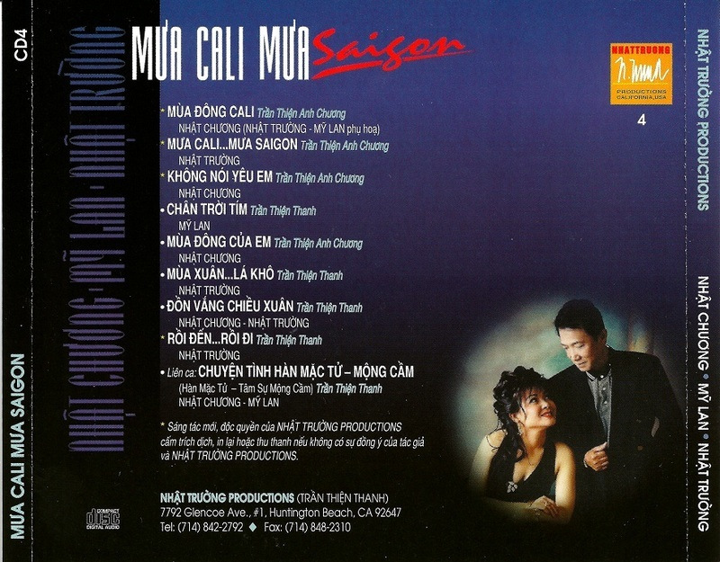 Nhật Trường CD 004 - Mưa Cali, Mưa Sài Gòn