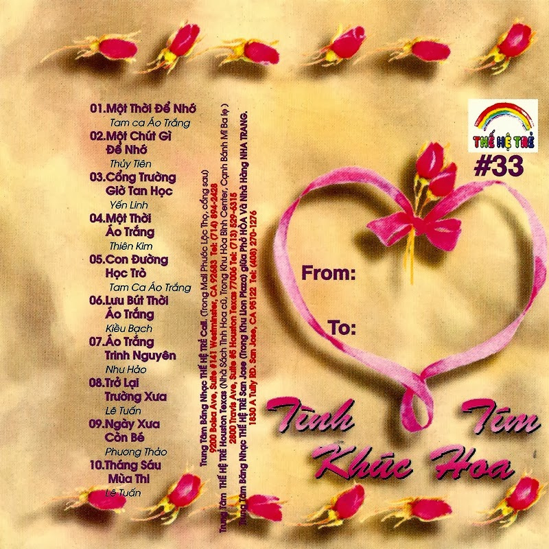 Thế Hệ Trẻ CD 033 - Tình Khúc Hoa Tím