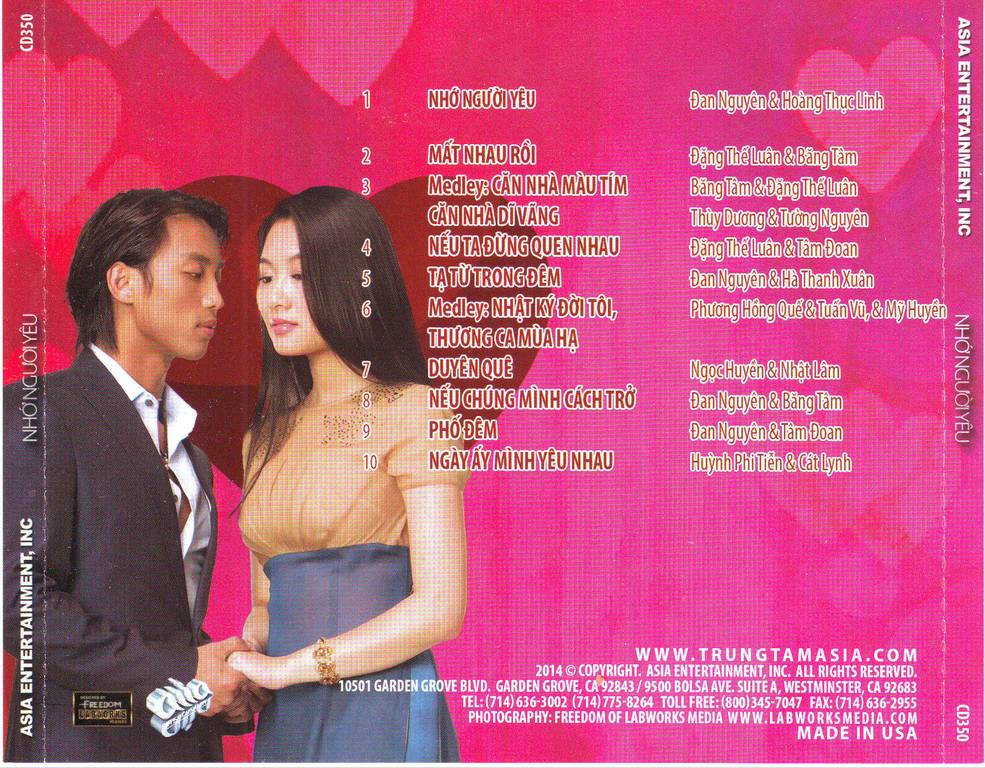 Asia CD 350 - Nhớ Người Yêu